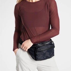 Athleta Via Waist Bag camo print